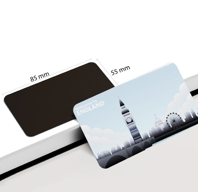 dhcrafts Rectangular Rubber Fridge Magnet / Magnetic Card Multicolor England D2 Design Pack of 1 (8.6cm x 5.4cm)